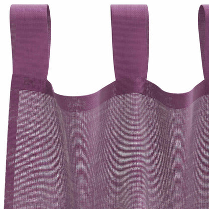 Tende in Voile con Passanti 2 pz Viola 140x245 cm | homemem39