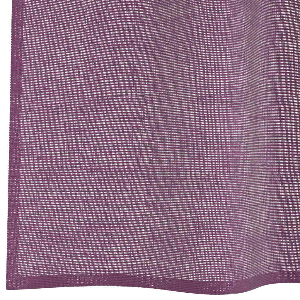 Tende in Voile con Passanti 2 pz Viola 140x245 cm | homemem39