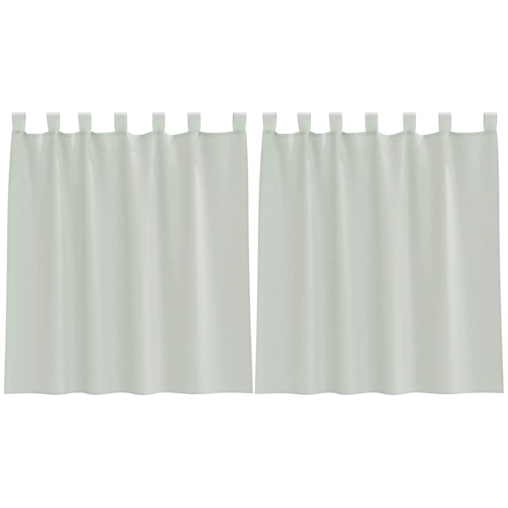 Tende in Voile con Passanti 2 pz Grigio Chiaro 140x140 cm | homemem39