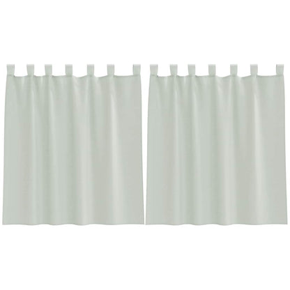 Tende in Voile con Passanti 2 pz Grigio Chiaro 140x140 cm | homemem39