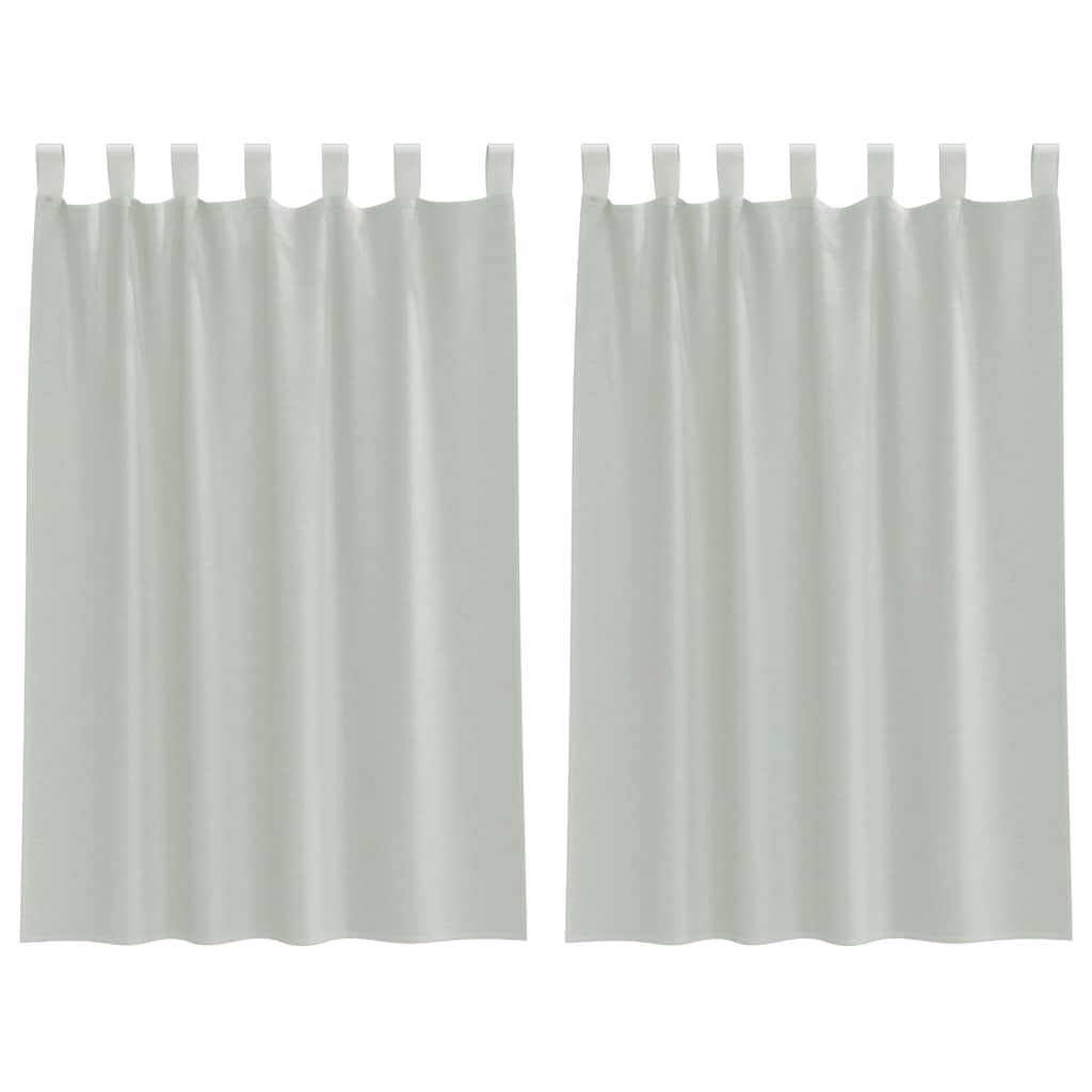 Tende in Voile con Passanti 2 pz Grigio Chiaro 140x175 cm | homemem39