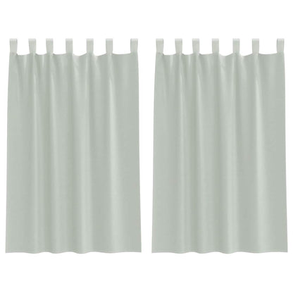 Tende in Voile con Passanti 2 pz Grigio Chiaro 140x175 cm | homemem39