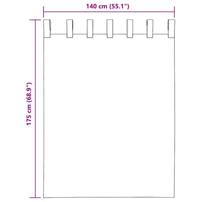 Tende in Voile con Passanti 2 pz Grigio Chiaro 140x175 cm | homemem39