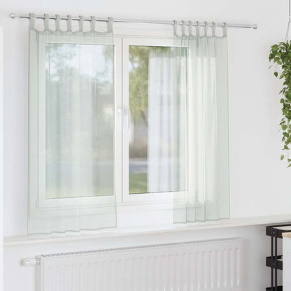 Tende in Voile con Passanti 2 pz Grigio Chiaro 140x175 cm | homemem39