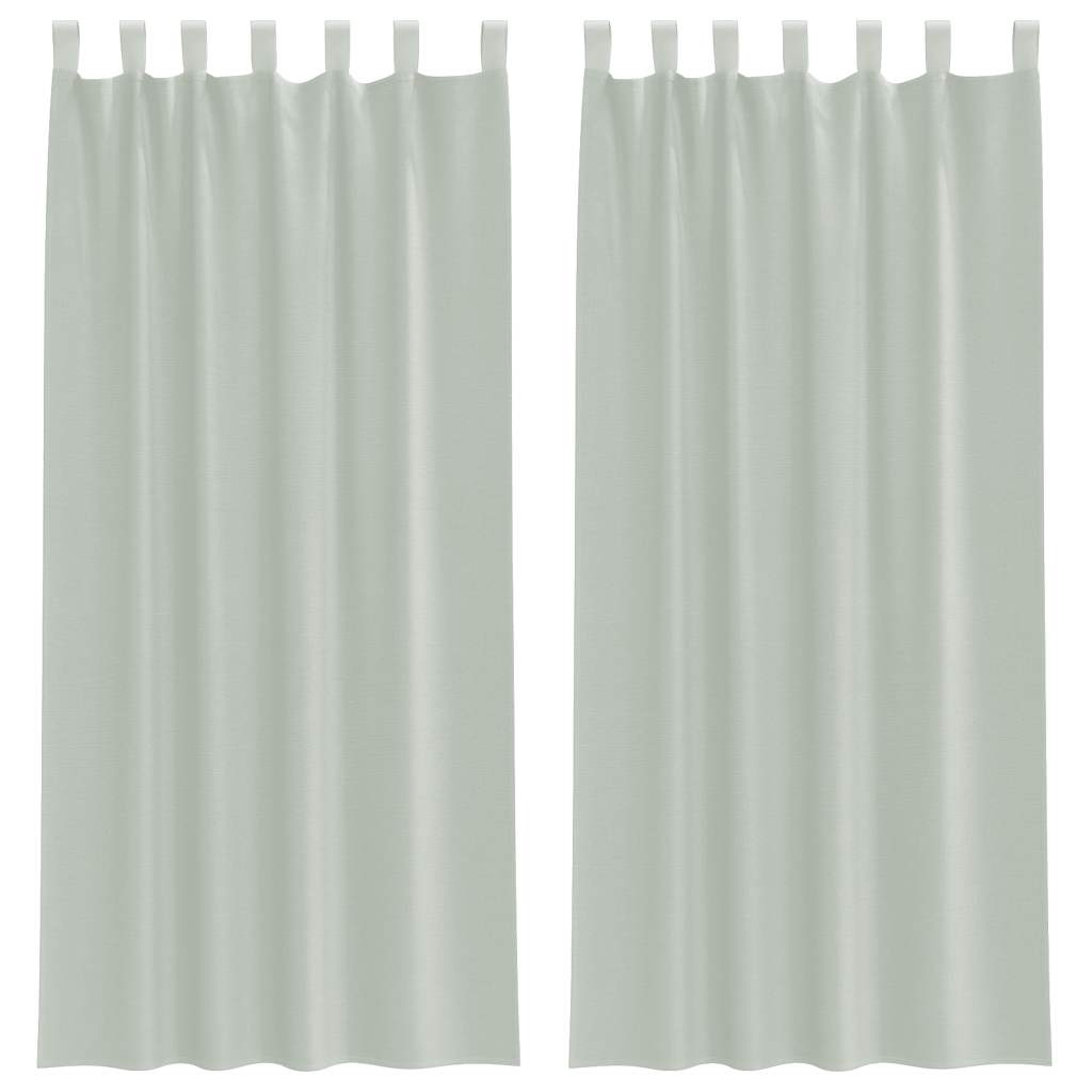 Tende in Voile con Passanti 2 pz Grigio Chiaro 140x225 cm | homemem39