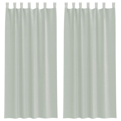 Tende in Voile con Passanti 2 pz Grigio Chiaro 140x225 cm | homemem39