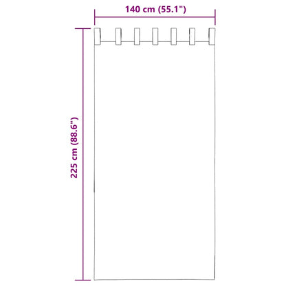 Tende in Voile con Passanti 2 pz Grigio Chiaro 140x225 cm | homemem39