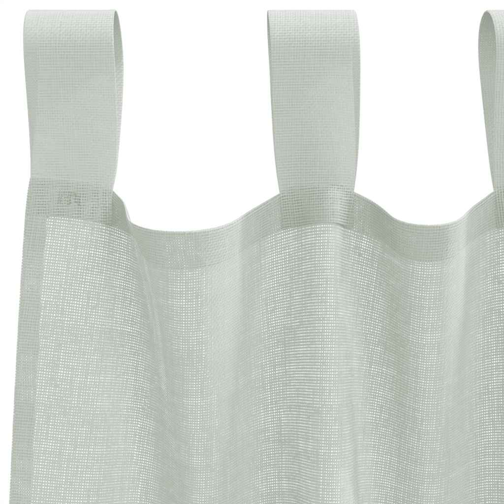 Tende in Voile con Passanti 2 pz Grigio Chiaro 140x245 cm | homemem39