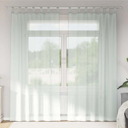 Tende in Voile con Passanti 2 pz Grigio Chiaro 140x245 cm | homemem39