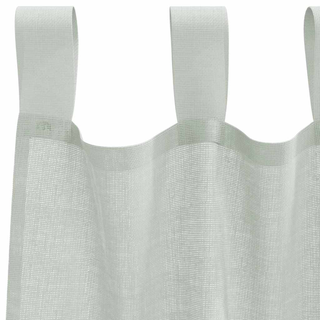 Tende in Voile con Passanti 2 pz Grigio Chiaro 140x260 cm
