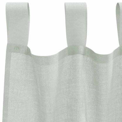 Tende in Voile con Passanti 2 pz Grigio Chiaro 140x260 cm