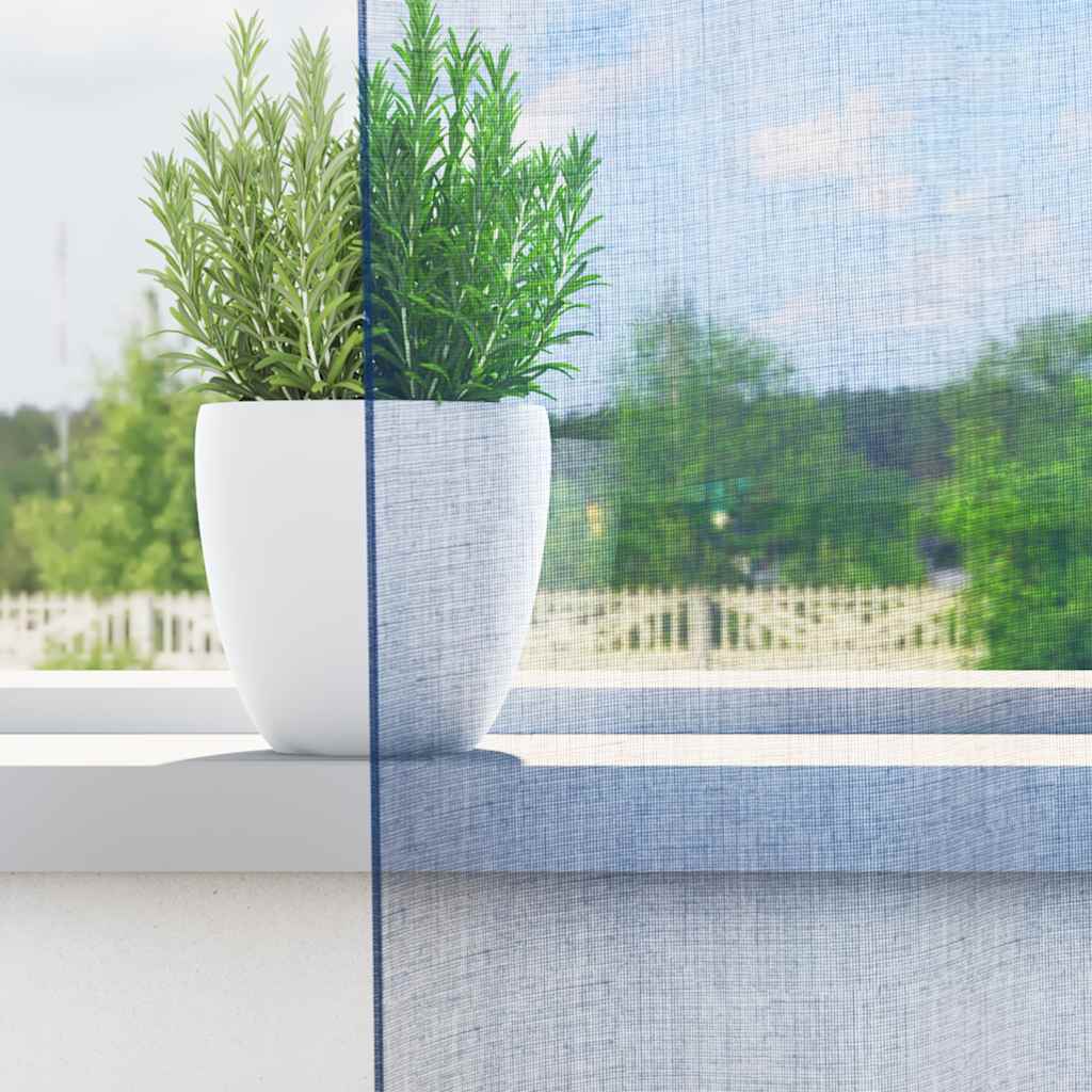 Tende in Voile con Passanti 2 pz Blu Reale 140x245 cm | homemem39