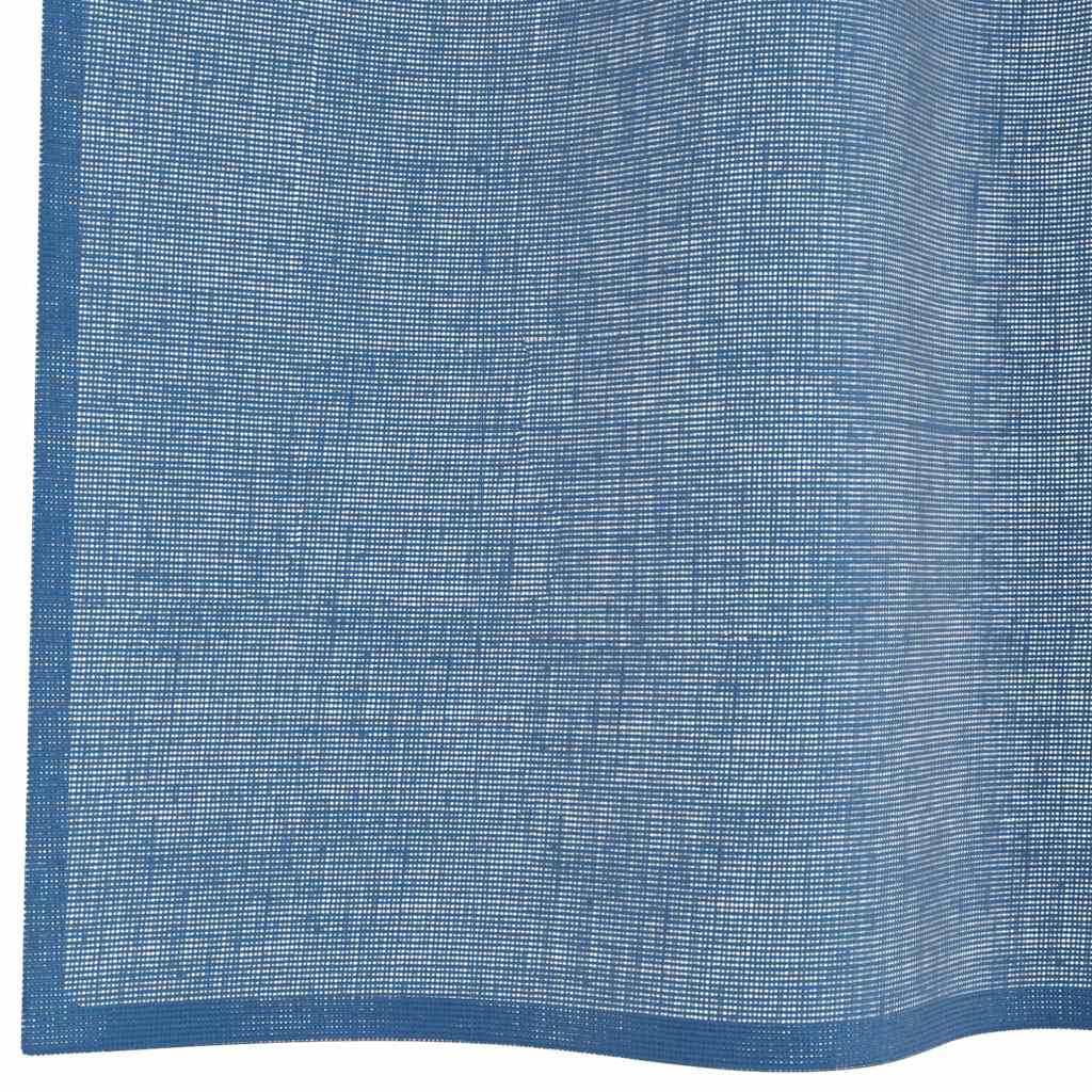 Tende in Voile con Passanti 2 pz Blu Reale 140x245 cm | homemem39