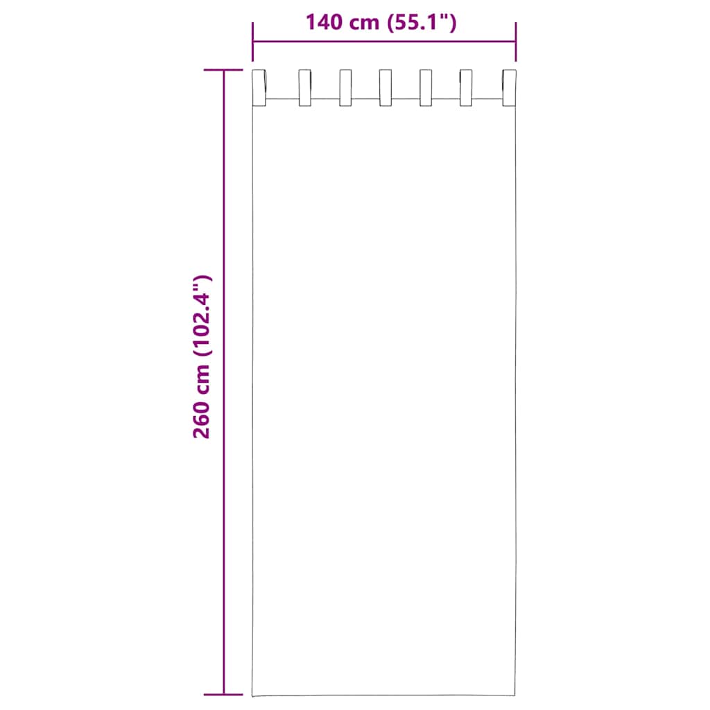 Tende in Voile con Passanti 2 pz Blu Reale 140x260 cm | homemem39