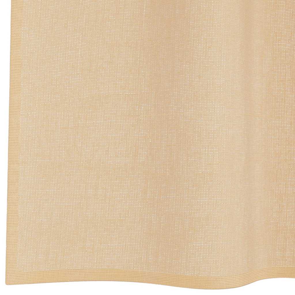 Tende in Voile con Passanti 2 pz Sabbia 140x175 cm