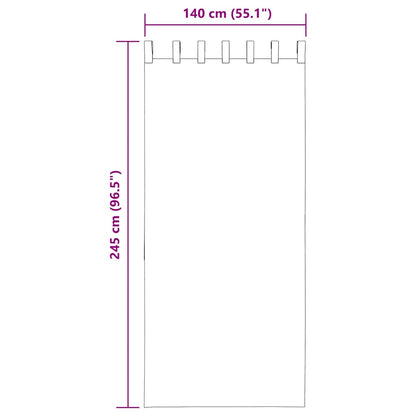 Tende in Voile con Passanti 2 pz Sabbia 140x245 cm | homemem39