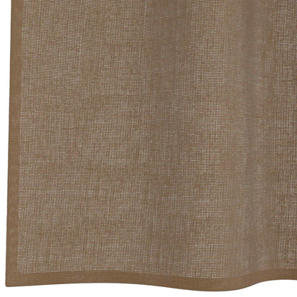 Tende in Voile con Passanti 2 pz Marrone Chiaro 140x260 cm | homemem39