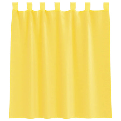 Tende in Voile con Passanti 2 pz Giallo 140x140 cm