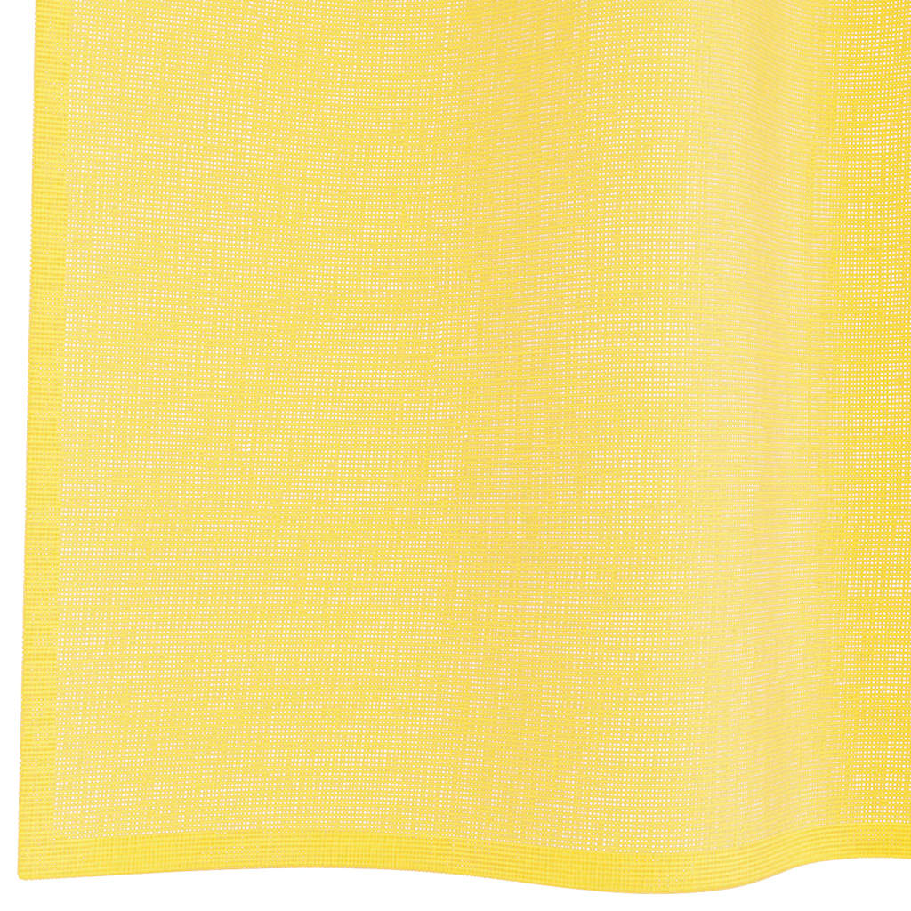 Tende in Voile con Passanti 2 pz Giallo 140x140 cm | homemem39