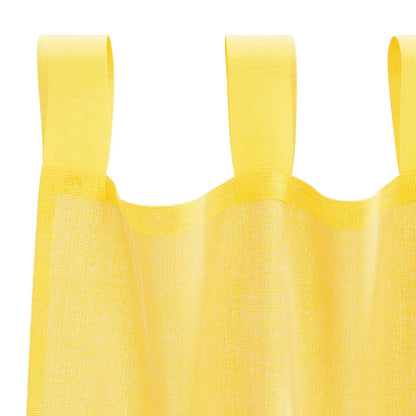 Tende in Voile con Passanti 2 pz Giallo 140x245 cm | homemem39