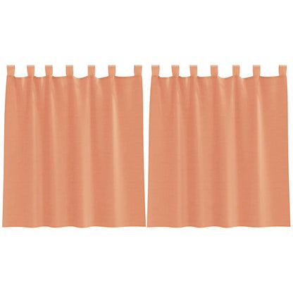 Tende in Voile con Passanti 2 pz Terracotta 140x140 cm | homemem39