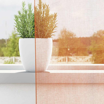 Tende in Voile con Passanti 2 pz Terracotta 140x140 cm | homemem39