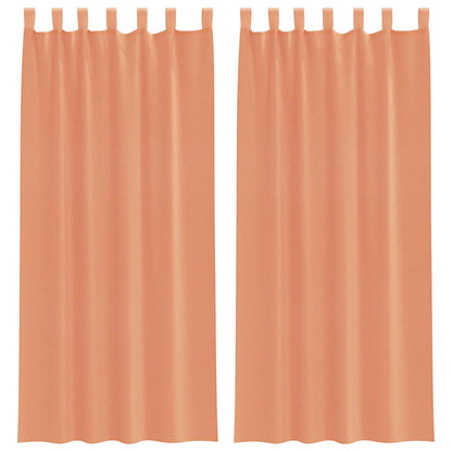 Tende in Voile con Passanti 2 pz Terracotta 140x225 cm | homemem39