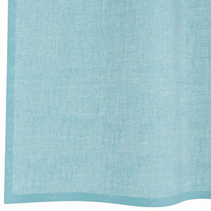 Tende in Voile con Passanti 2 pz Turchese 140x140 cm | homemem39