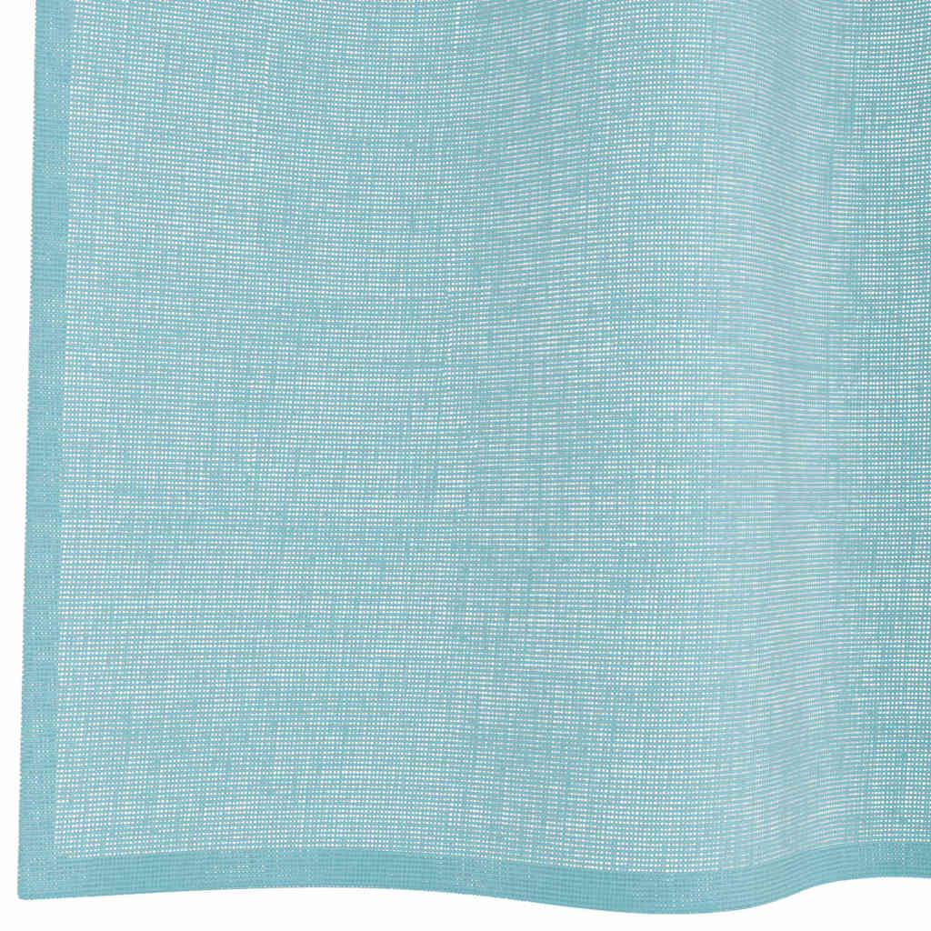 Tende in Voile con Passanti 2 pz Turchese 140x140 cm