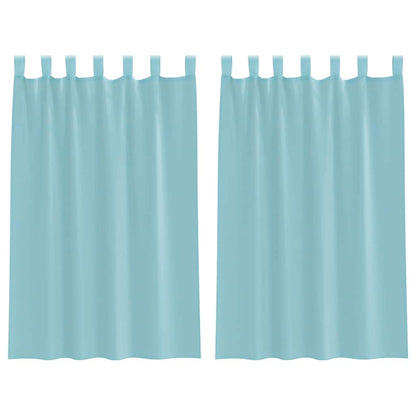 Tende in Voile con Passanti 2 pz Turchese 140x175 cm | homemem39