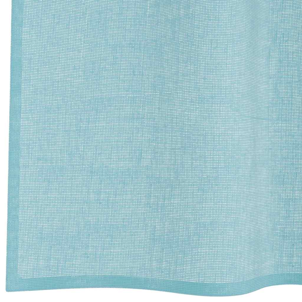Tende in Voile con Passanti 2 pz Turchese 140x225 cm | homemem39