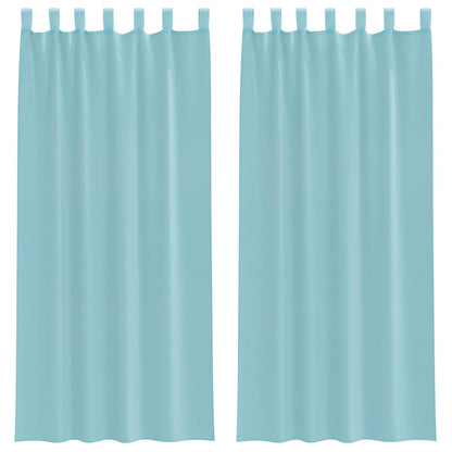 Tende in Voile con Passanti 2 pz Turchese 140x245 cm | homemem39