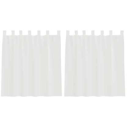 Tende in Voile con Passanti 2 pz Bianco 140x140 cm | homemem39