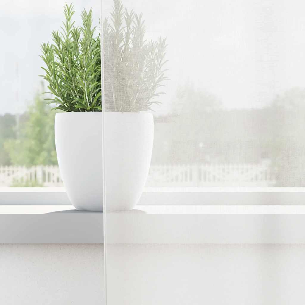 Tende in Voile con Passanti 2 pz Bianco 140x140 cm | homemem39