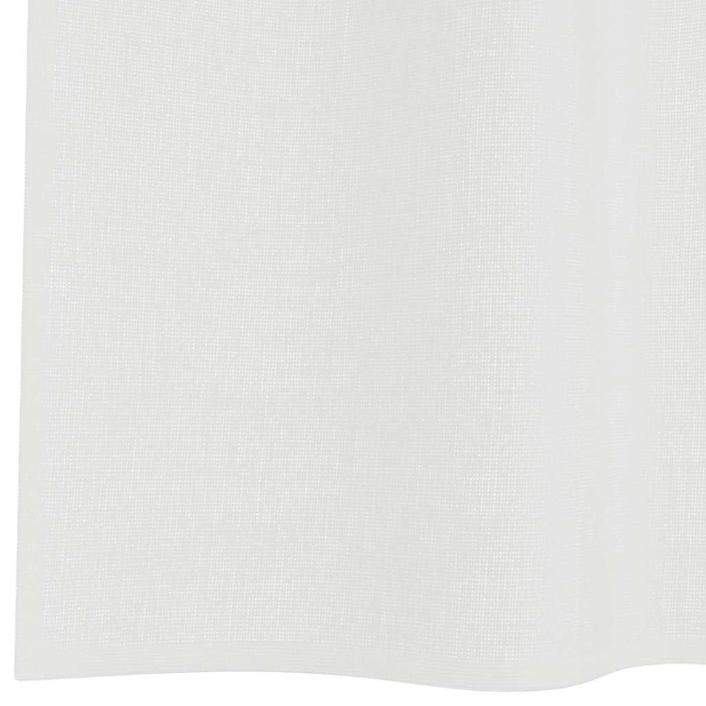 Tende in Voile con Passanti 2 pz Bianco 140x140 cm | homemem39