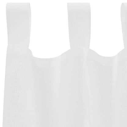 Tende in Voile con Passanti 2 pz Bianco 140x175 cm | homemem39