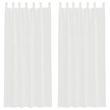 Tende in Voile con Passanti 2 pz Bianco 140x225 cm | homemem39