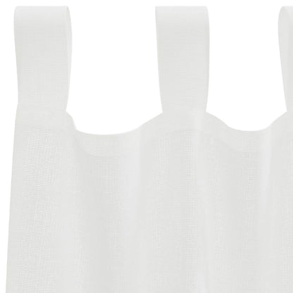 Tende in Voile con Passanti 2 pz Bianco 140x225 cm | homemem39