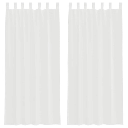 Tende in Voile con Passanti 2 pz Bianco 140x245 cm | homemem39