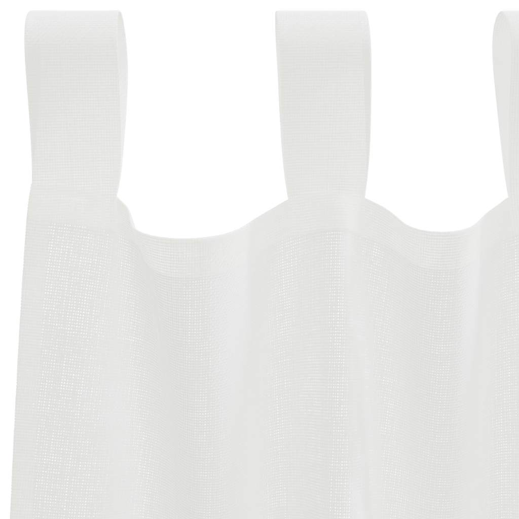 Tende in Voile con Passanti 2 pz Bianco 140x260 cm | homemem39