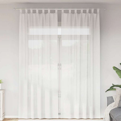 Tende in Voile con Passanti 2 pz Bianco 140x260 cm | homemem39