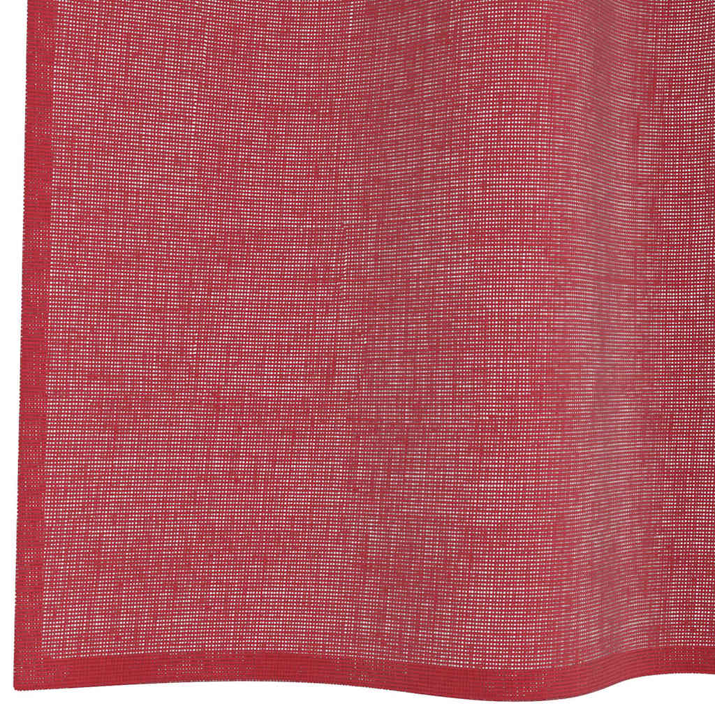 Tende in Voile con Passanti 2 pz Rosso Vino 140x175 cm | homemem39