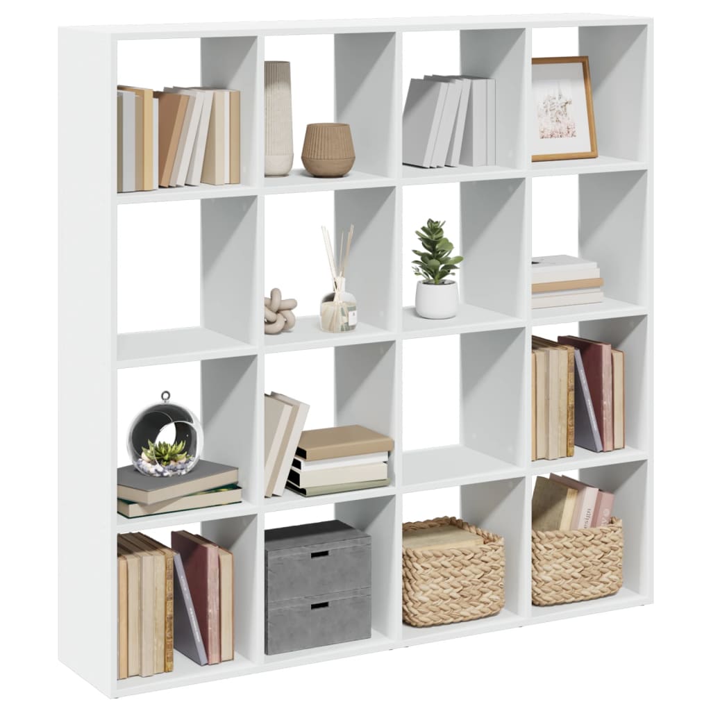 Libreria Bianca 137,5x29x137,5 cm in Legno Multistrato | homemem39