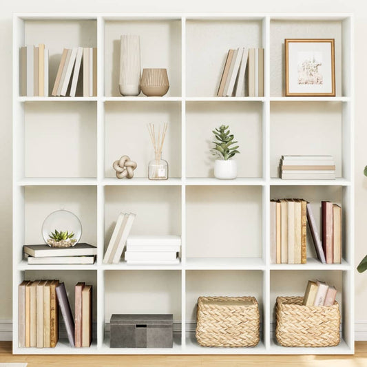 Libreria Bianca 137,5x29x137,5 cm in Legno Multistrato | homemem39