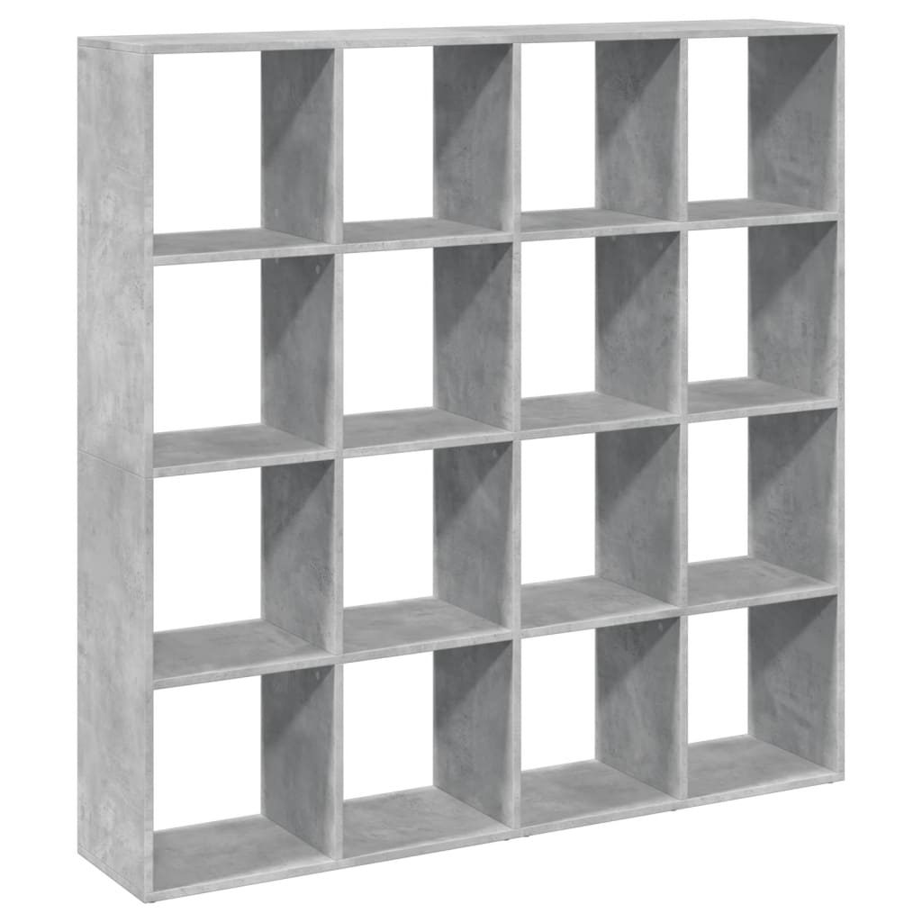 Libreria Grigio Cemento 137,5x29x137,5 cm in Legno Multistrato | homemem39