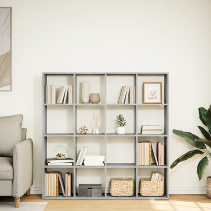 Libreria Grigio Cemento 137,5x29x137,5 cm in Legno Multistrato | homemem39