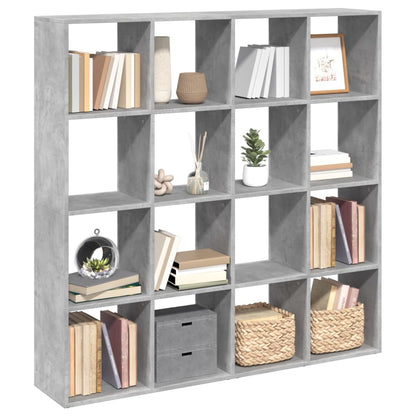Libreria Grigio Cemento 137,5x29x137,5 cm in Legno Multistrato | homemem39