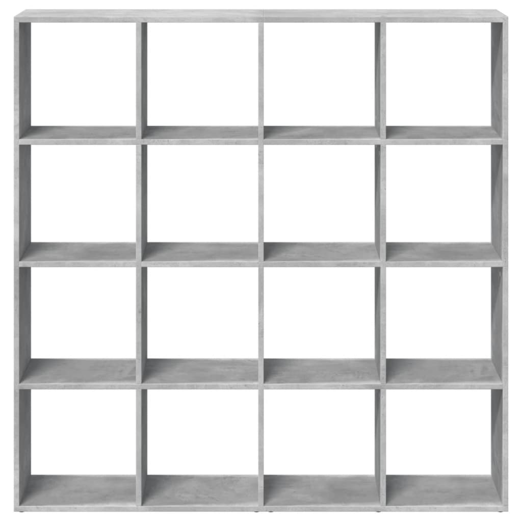 Libreria Grigio Cemento 137,5x29x137,5 cm in Legno Multistrato | homemem39