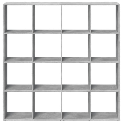 Libreria Grigio Cemento 137,5x29x137,5 cm in Legno Multistrato | homemem39