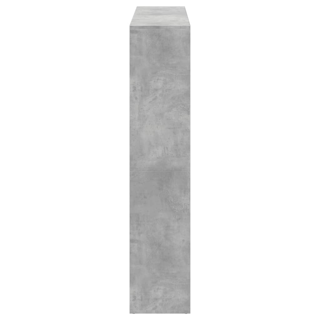 Libreria Grigio Cemento 137,5x29x137,5 cm in Legno Multistrato | homemem39